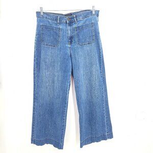 Banana Republic High Rise Wide Leg Patch POcket Denim Jeans Women's Size 31 / 12